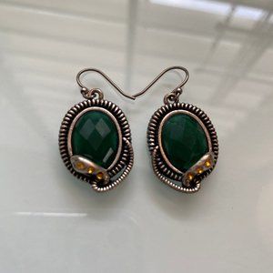 Lucky Brand | Snake Bezel Stone Earrings